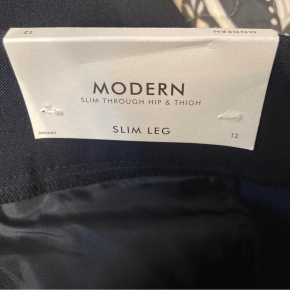 NWT Ann Taylor Pants Size 12 Modern Fit  Slim Through Hip & Thigh Blue - Picture 9 of 12